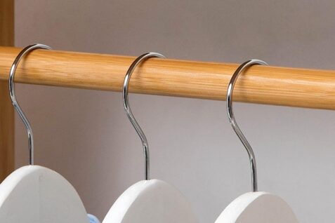 wooden clothes rack